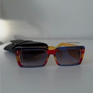 Sunglasses Rectangle Square Flat Top Tinted Women